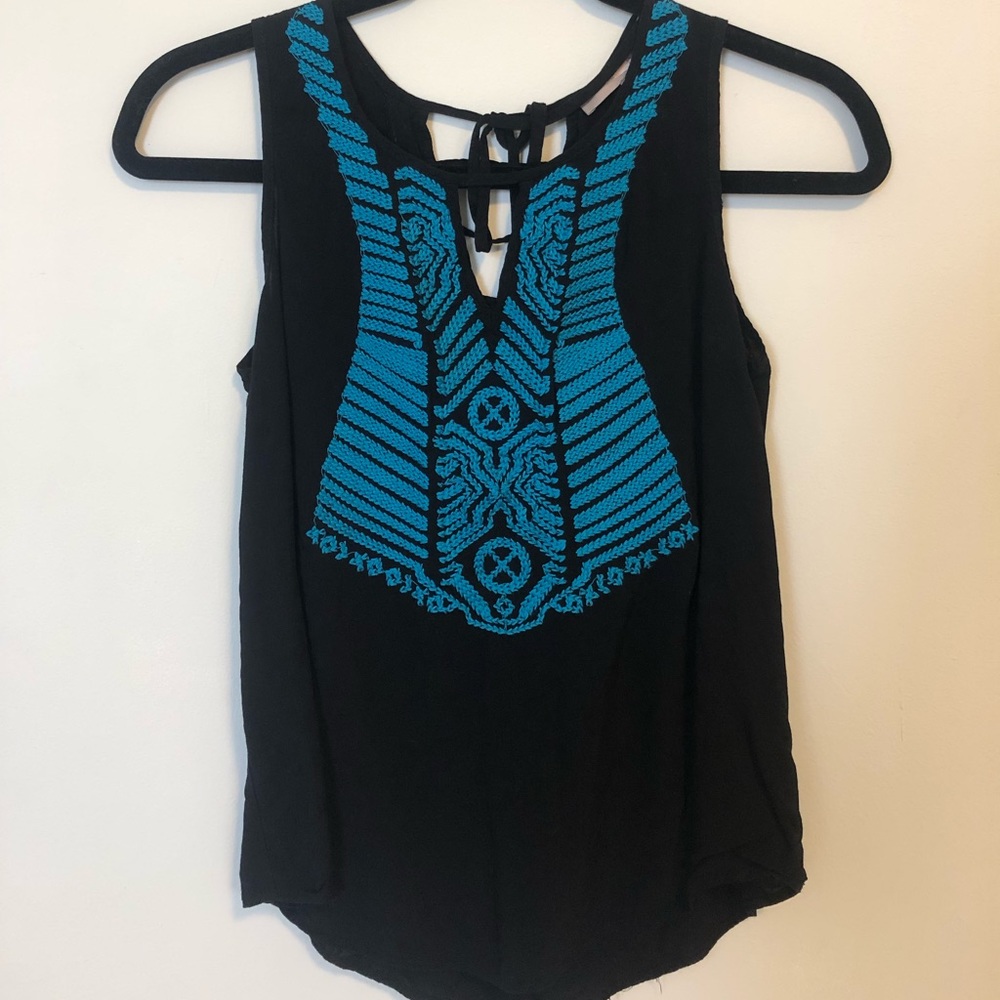 Embroidery detail tank
